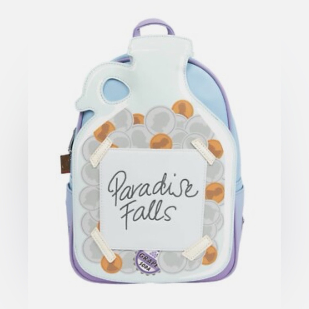 Loungefly Disney Pixar UP Paradise Falls Mini Backpack New NWT coin Jar Carl